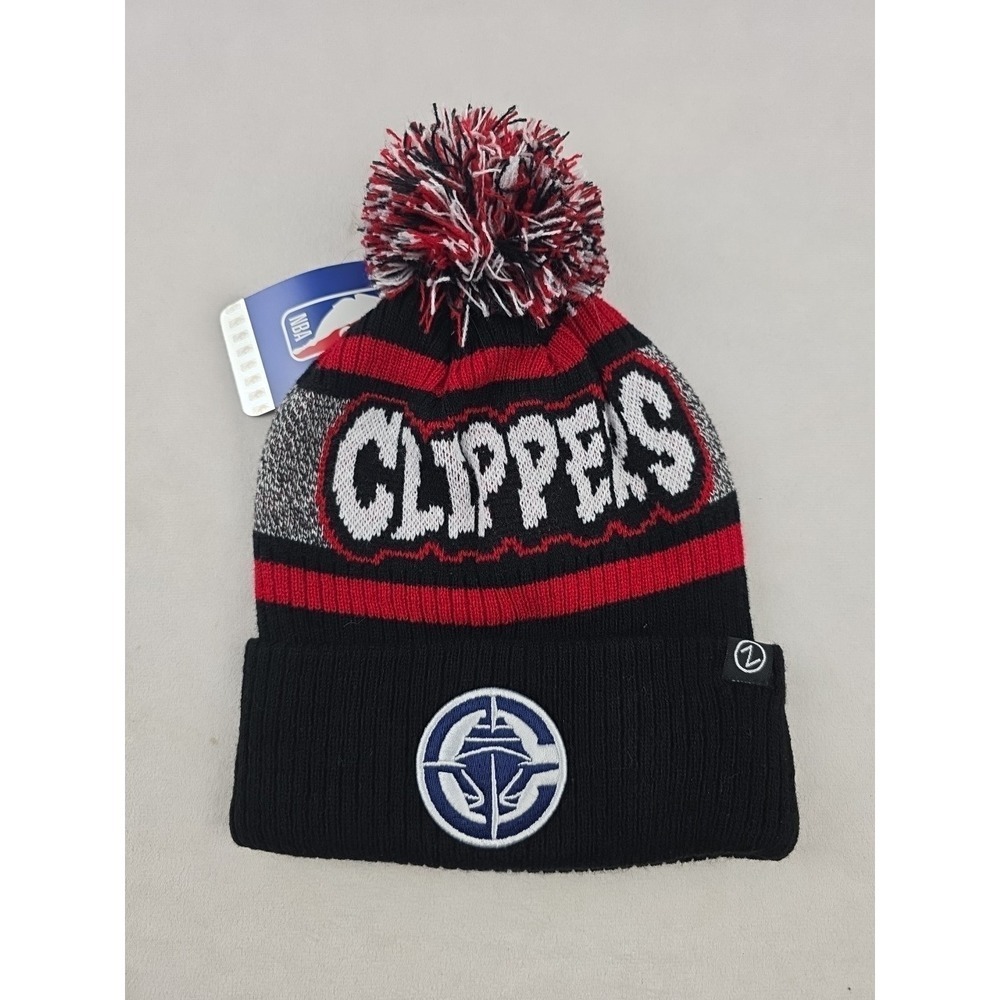 NBA LA Clippers Sport Knit Beanie With Pom 100% Acrylic One Size Fits Most Kids